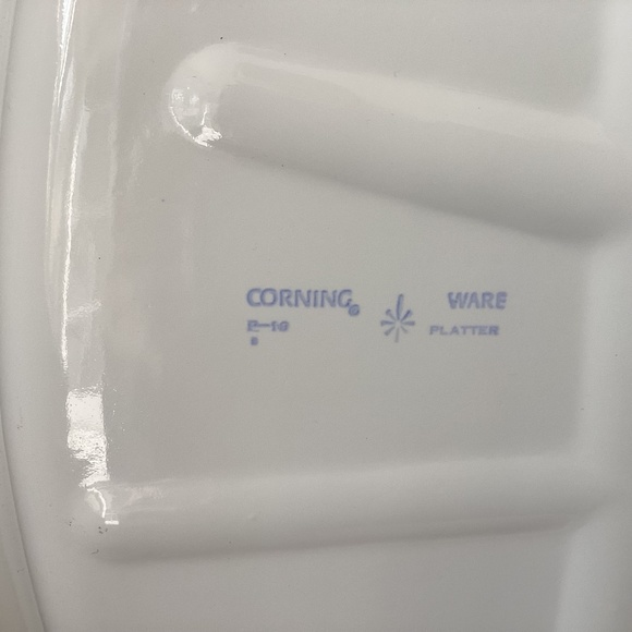 VINTAGE CORNING WARE BLUE CORNFLOWER 10 X16 OVAL MEAT SERVING PLATTER P-19 NWT - Picture 6 of 7